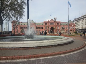 Blick auf die Casa Rosada