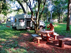 Auf dem Campingplatz.